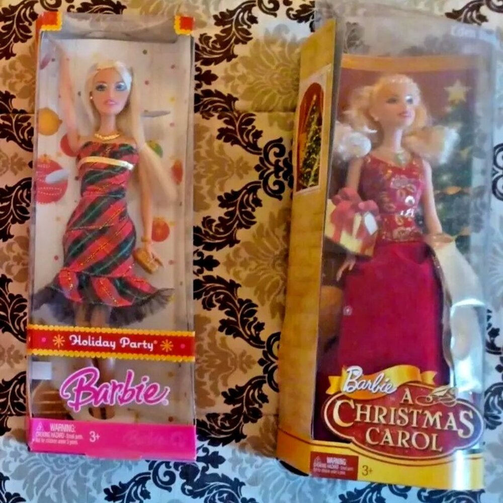 12 Vintage Christmas, Holiday Season, Barbie Doll Collection 12 Doll Lot